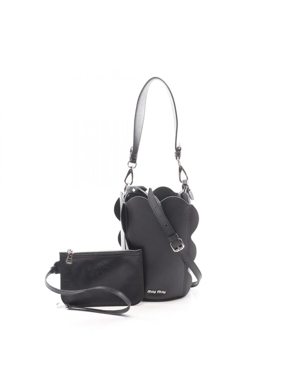 Miu Scalloped Bucket Shoulder #342288M10B